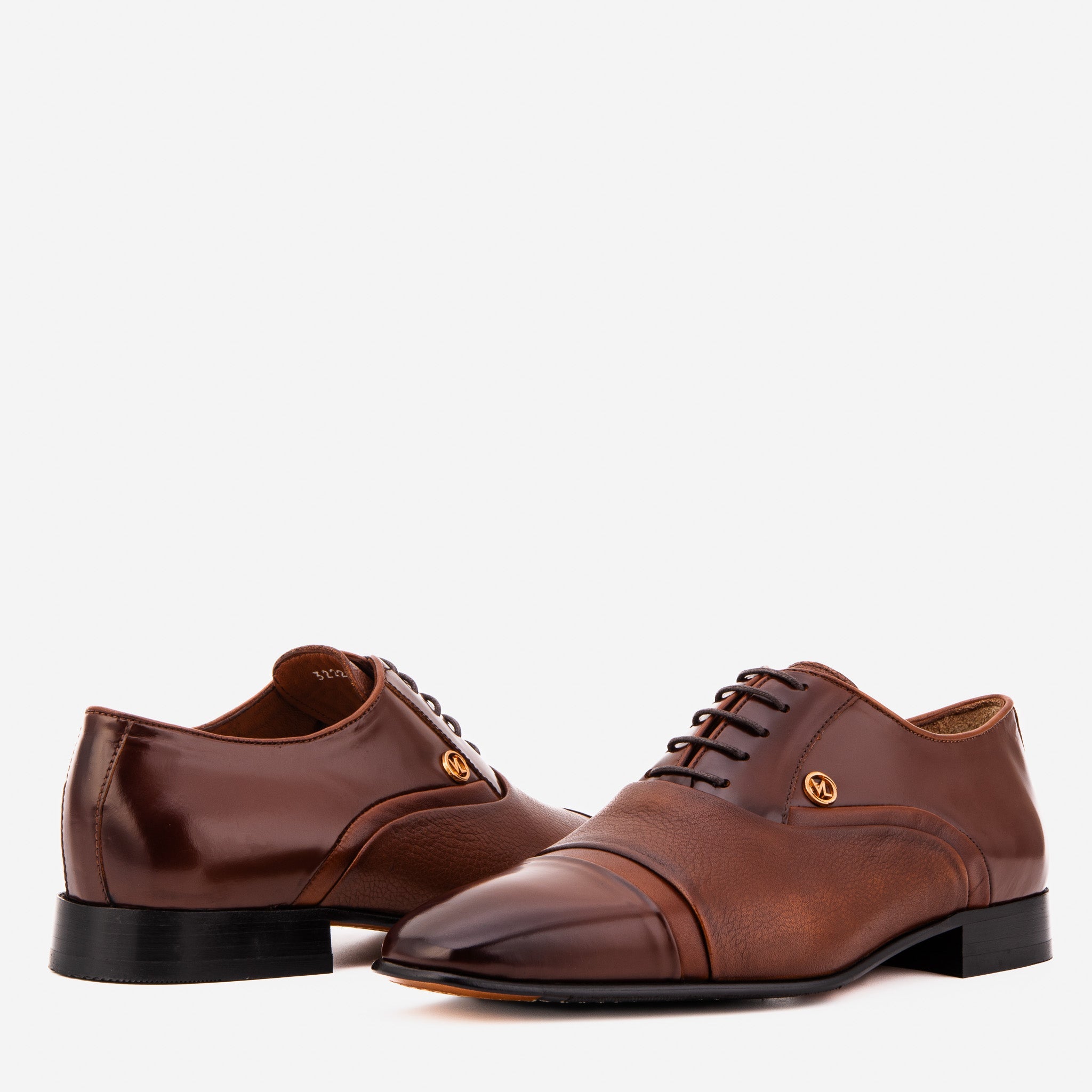 The Rockwell Handmade Tan Leather Cap Toe Oxford Shoe - Vinci Leather