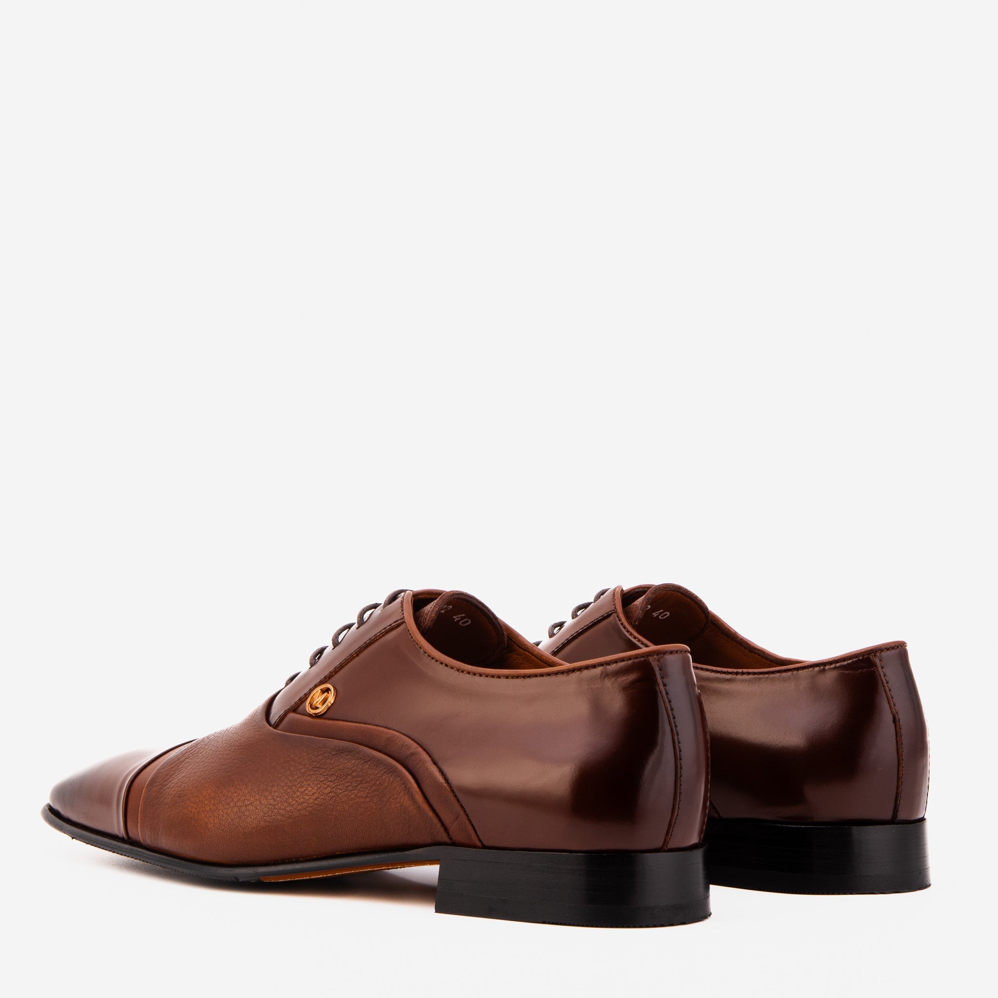 The Rockwell Handmade Tan Leather Cap Toe Oxford Shoe - Vinci Leather