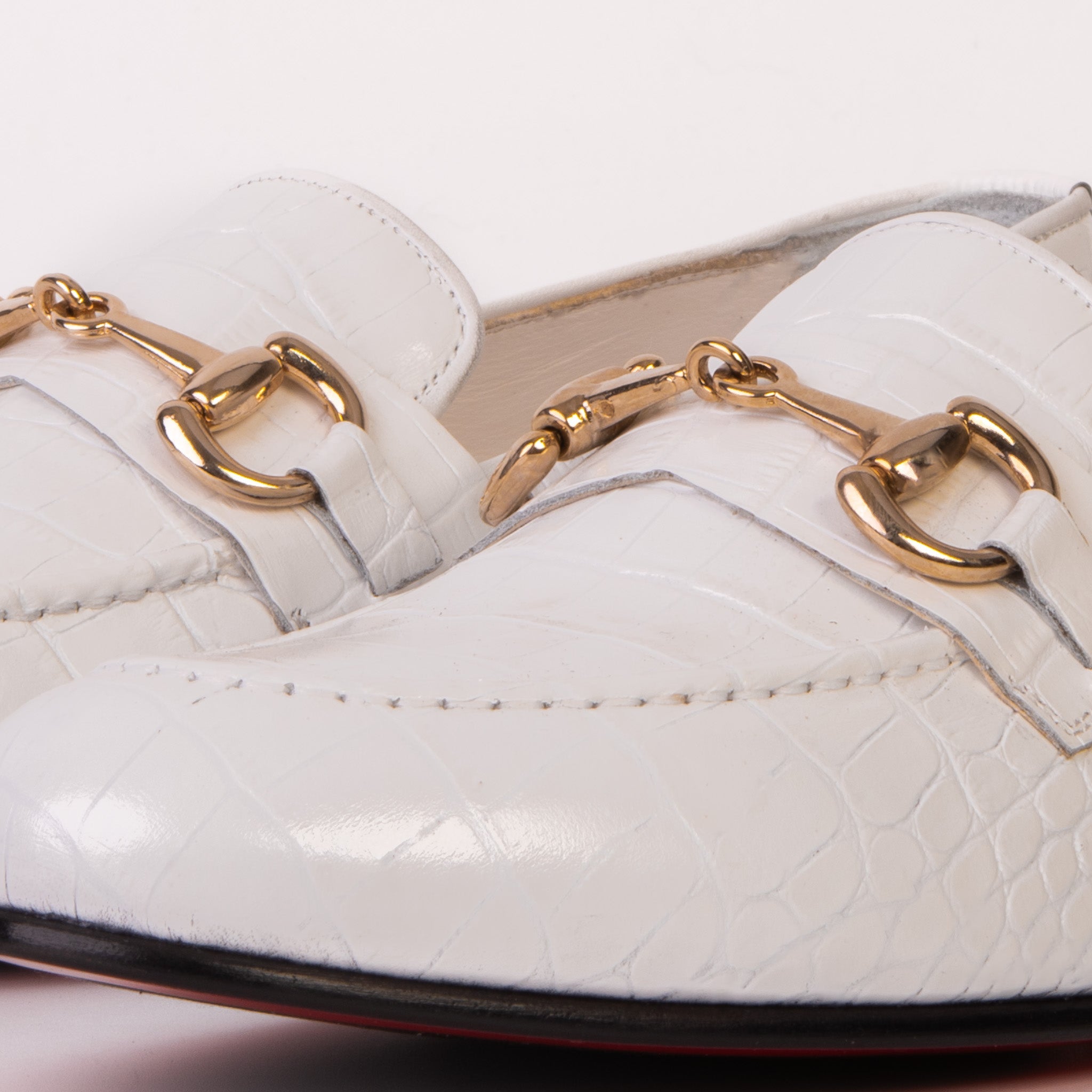 The Monaco White Leather Shoe Bit Loafer - Vinci Leather