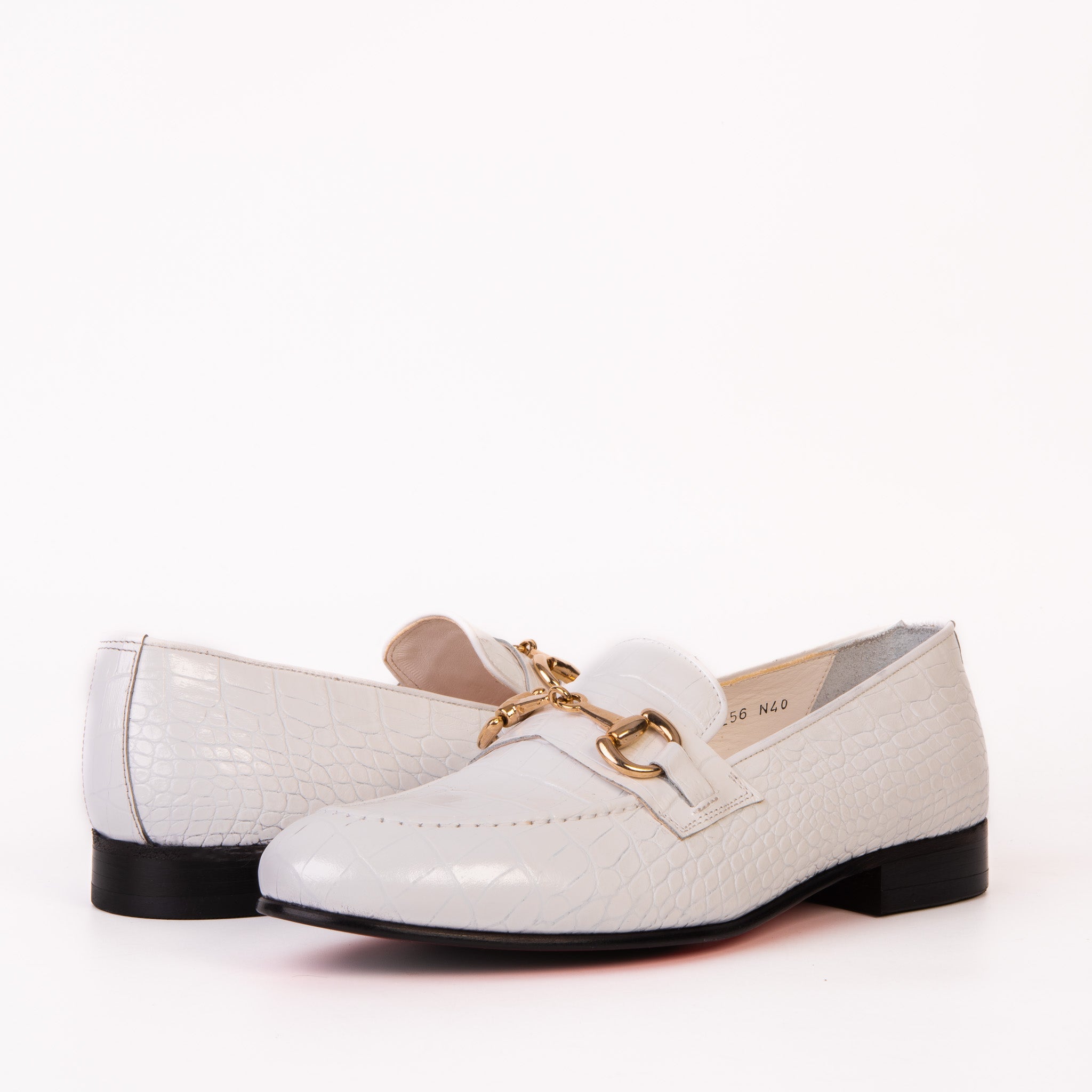 The Monaco White Leather Shoe Bit Loafer - Vinci Leather
