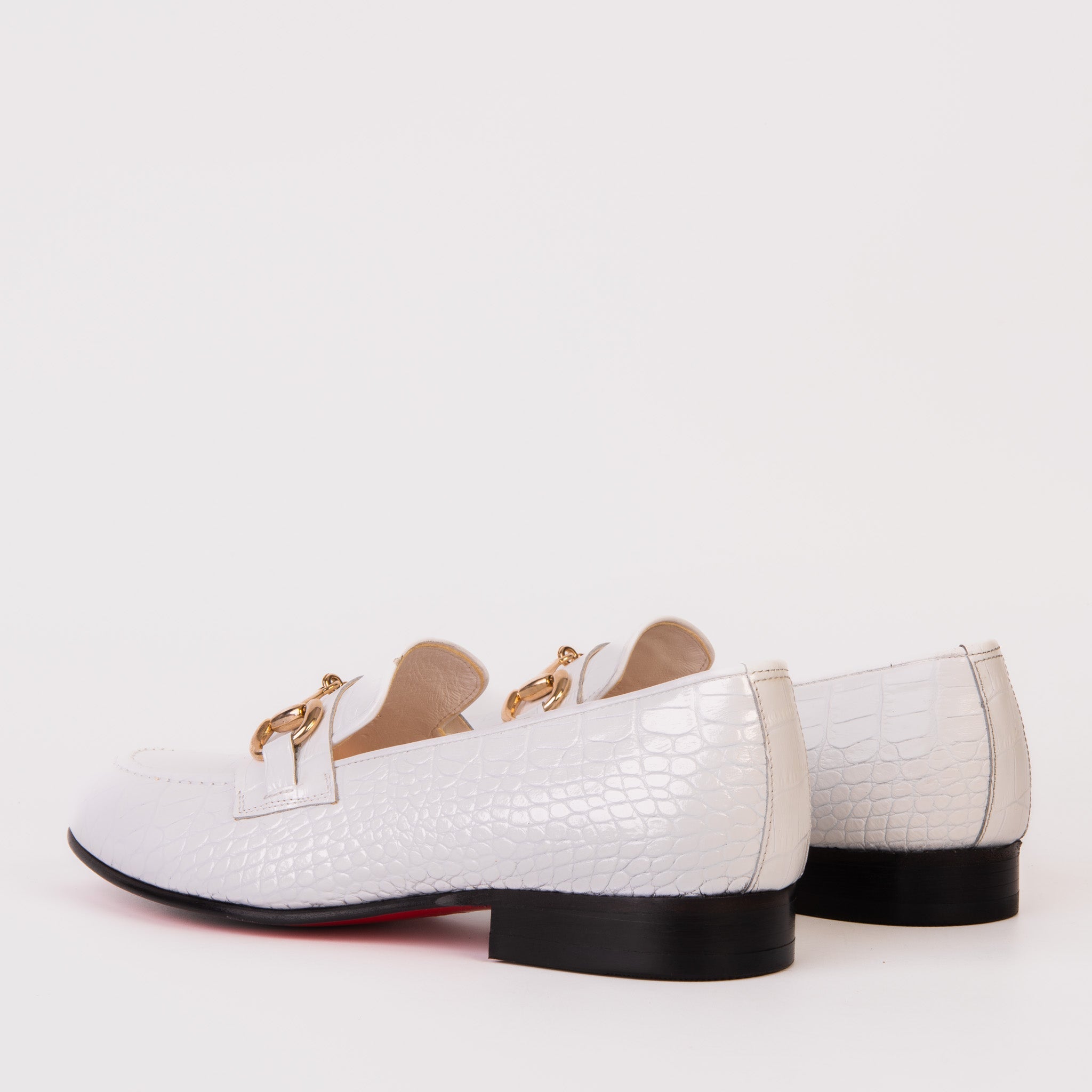 The Monaco White Leather Shoe Bit Loafer - Vinci Leather