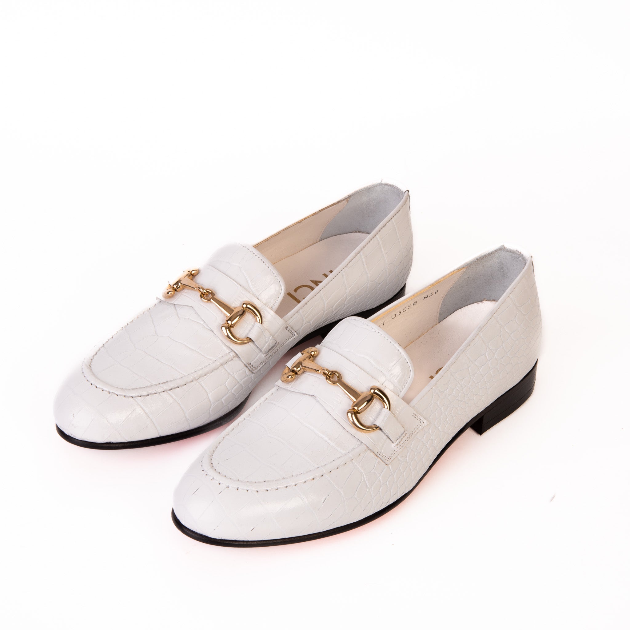 The Monaco White Leather Shoe Bit Loafer - Vinci Leather