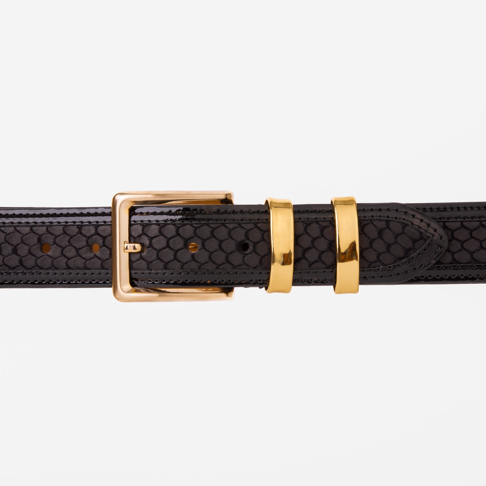 The Imperial Black Leather Belt - Vinci Leather