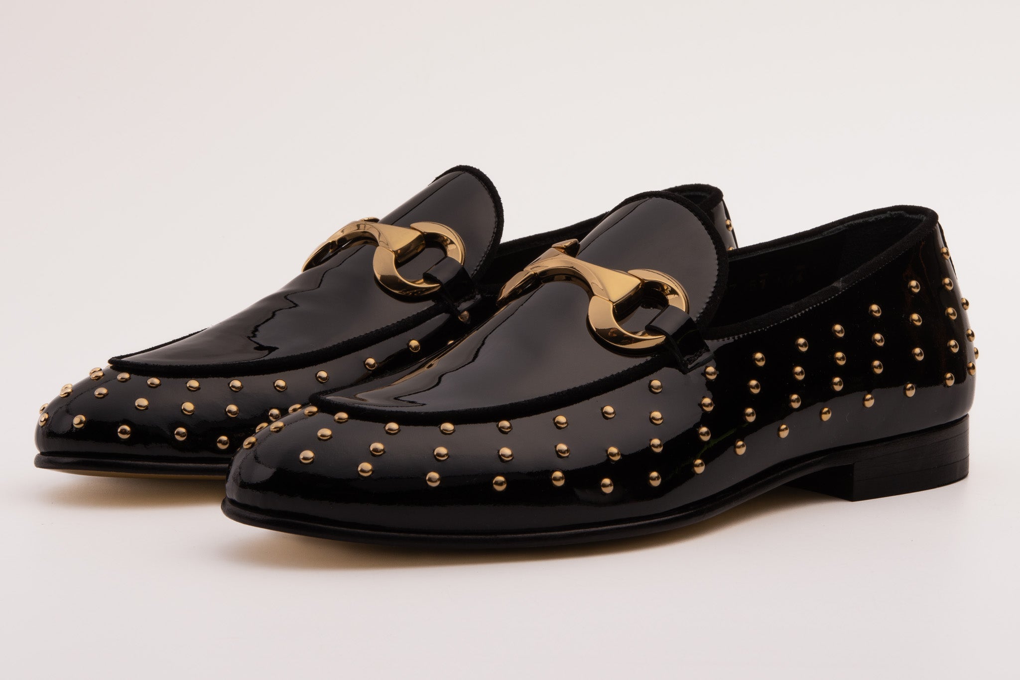 The Jupiter  Shoe Black Spike Leather  Bit Dress Loafer Limited Edition  Shoe - Vinci Leather