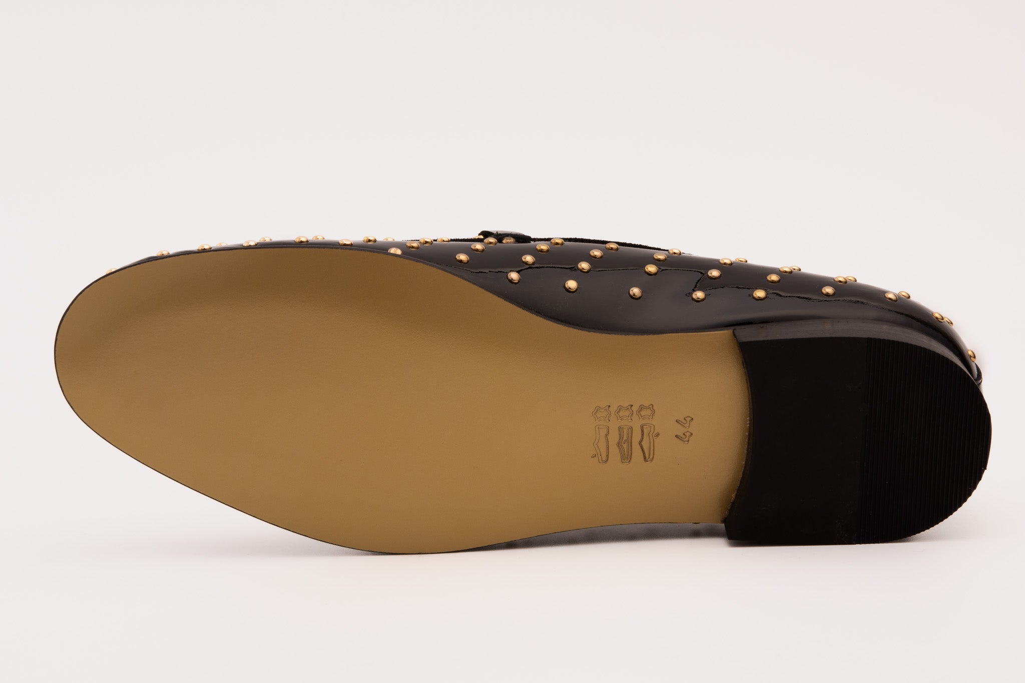 The Jupiter  Shoe Black Spike Leather  Bit Dress Loafer Limited Edition  Shoe - Vinci Leather
