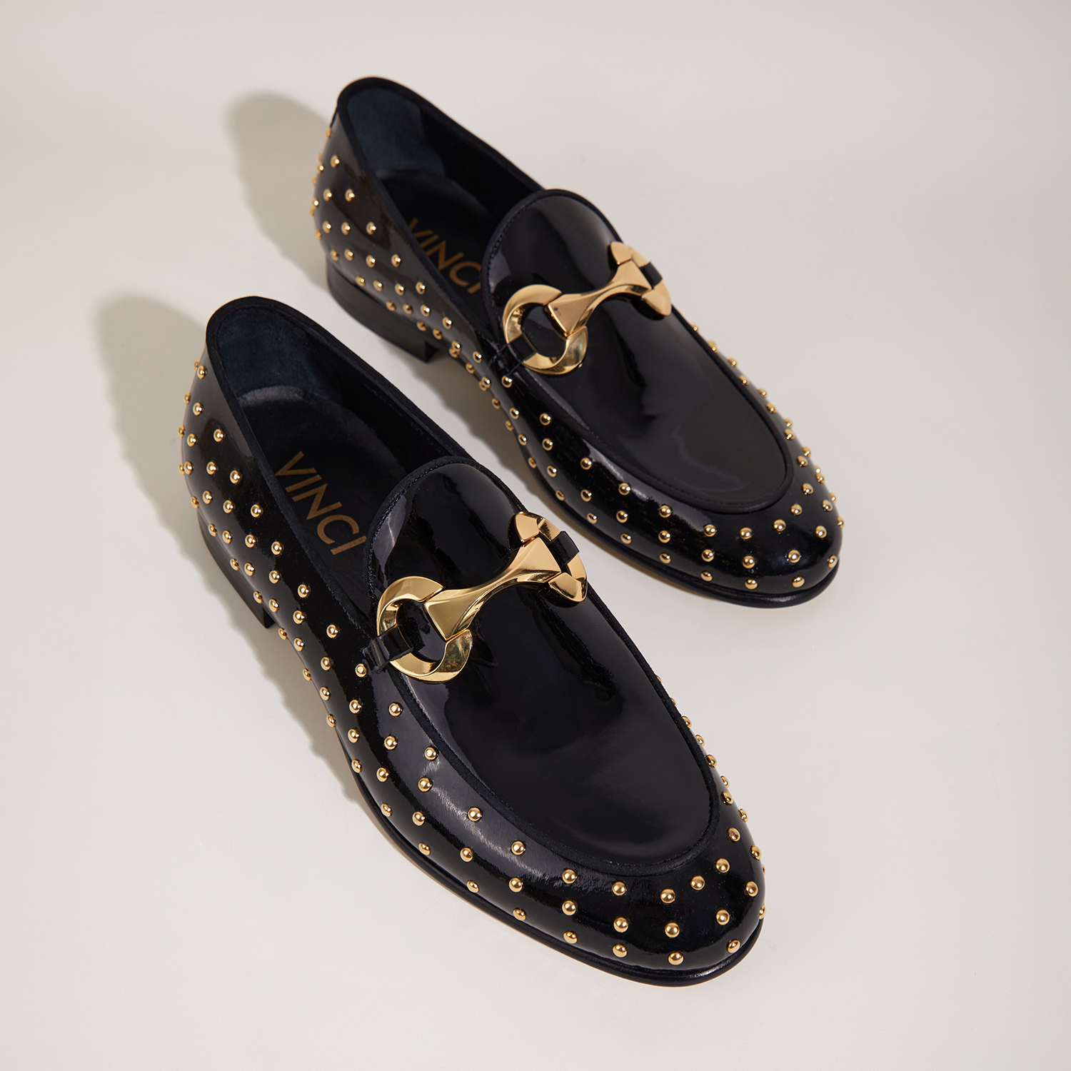The Jupiter  Shoe Black Spike Leather  Bit Dress Loafer Limited Edition  Shoe - Vinci Leather