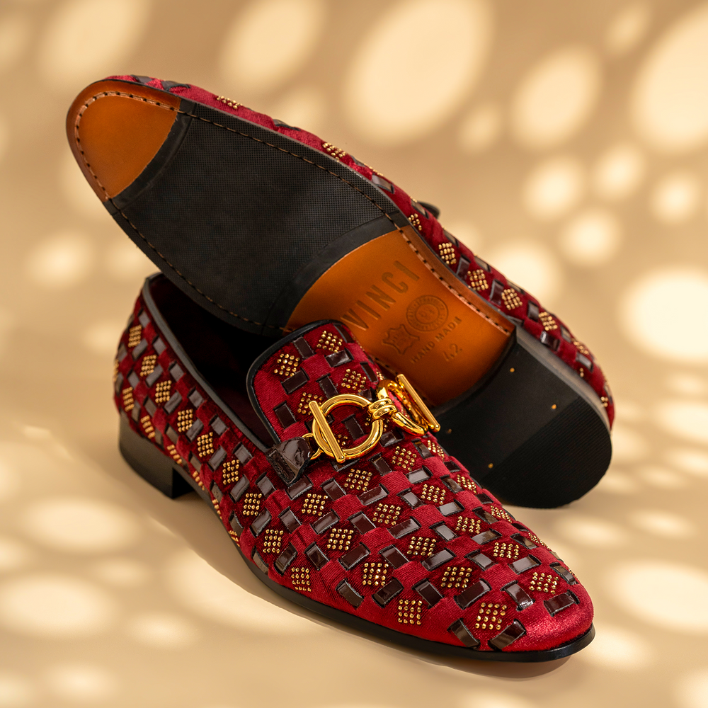 The Vicino Shoe Burgundy Bit Dress Loafer Limited Edition Shoe - Vinci Leather