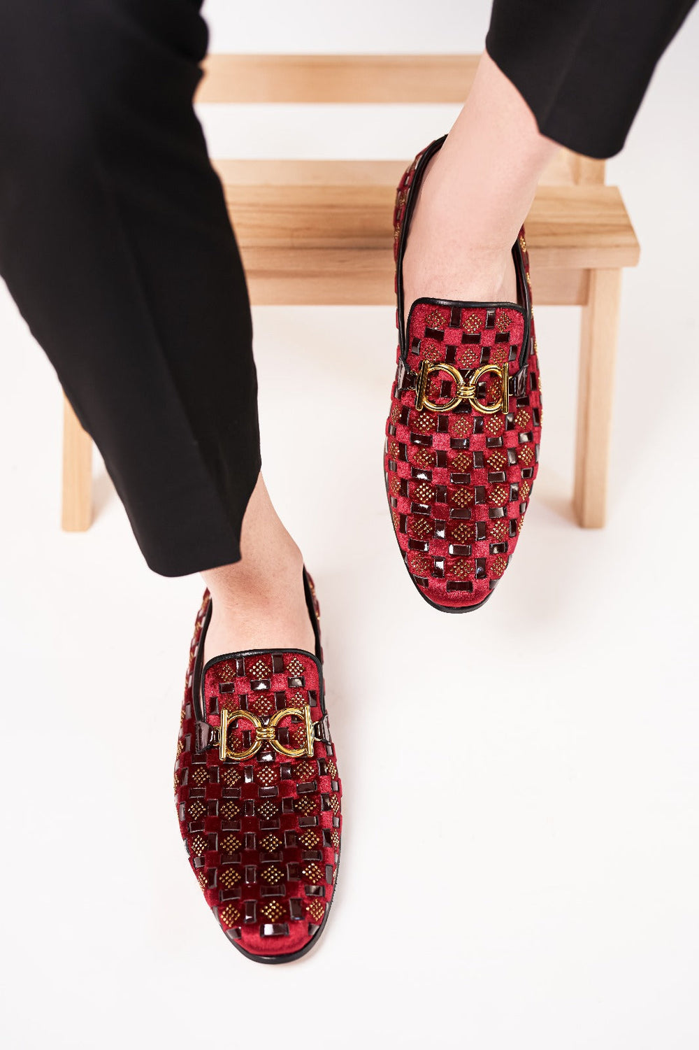 The Vicino Shoe Burgundy Bit Dress Loafer Limited Edition Shoe - Vinci Leather