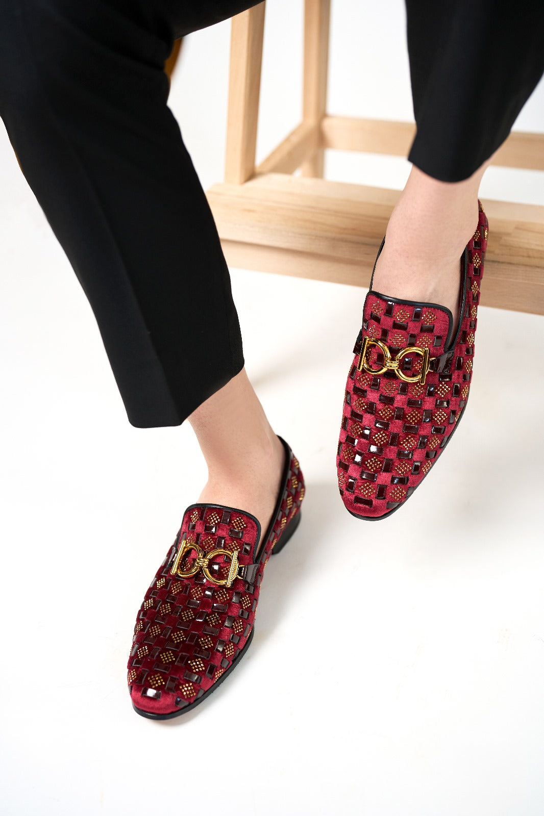 The Vicino Shoe Burgundy Bit Dress Loafer Limited Edition Shoe - Vinci Leather
