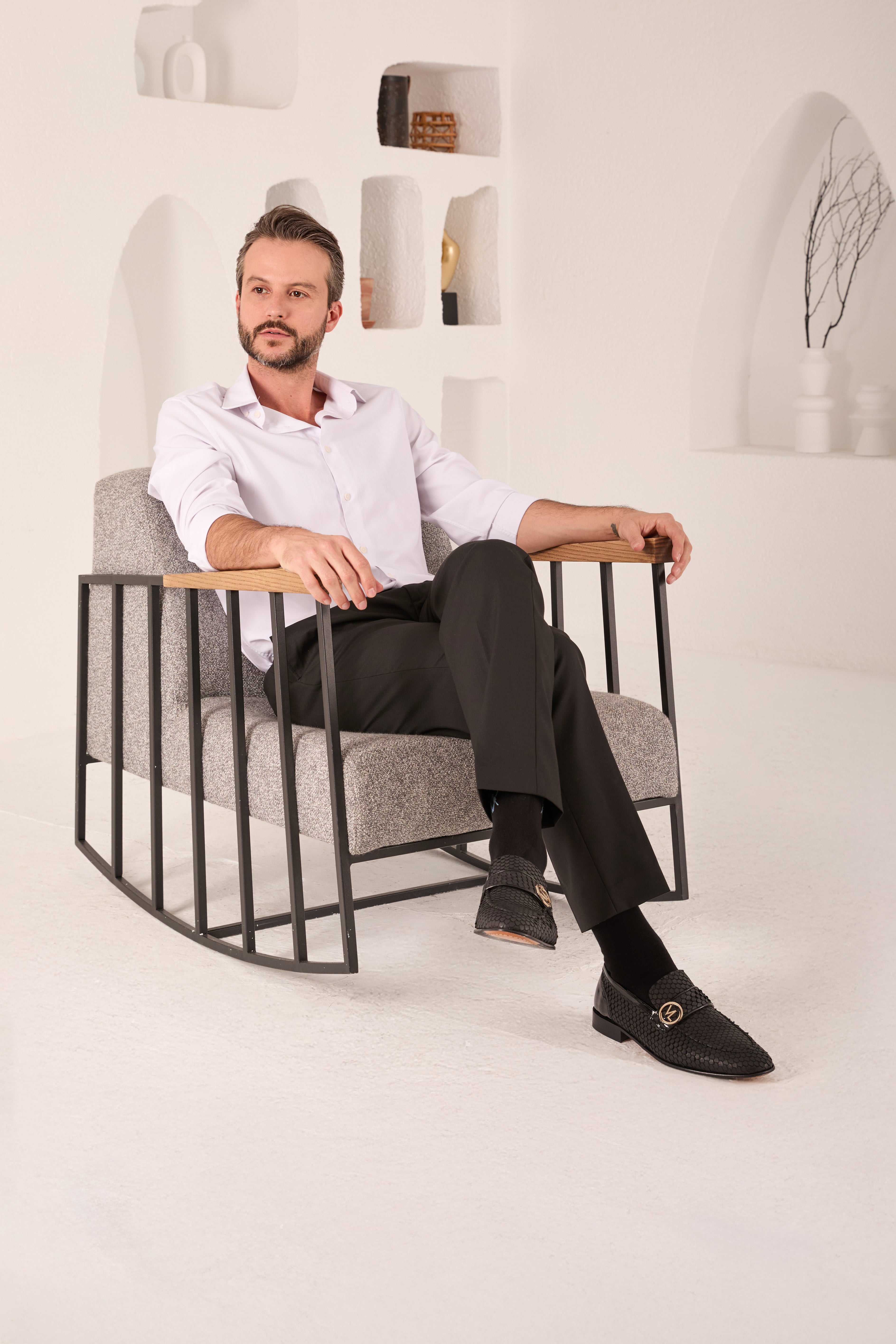 The Monarch Black Leather Dress Shoe - Vinci Leather