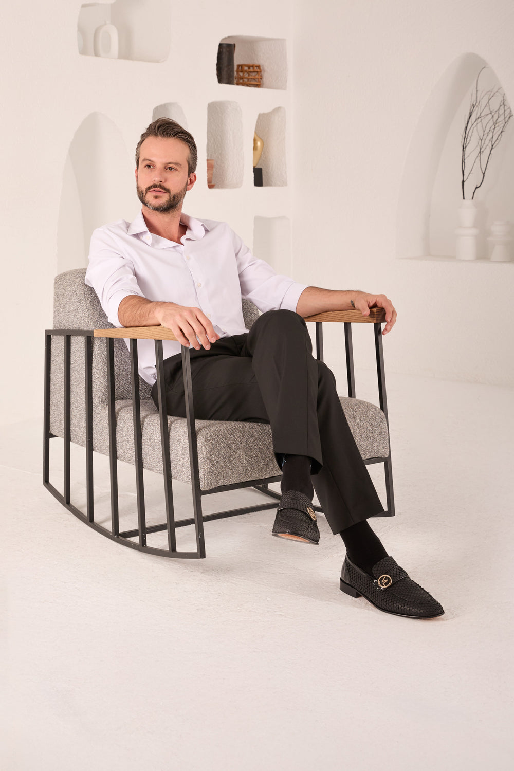 The Monarch Black Leather Dress Shoe - Vinci Leather