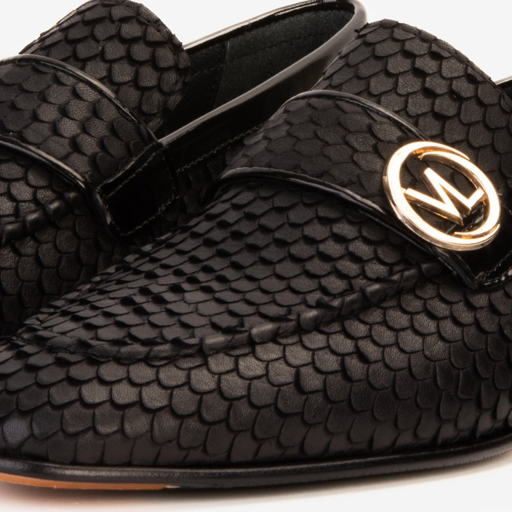 The Monarch Black Leather Dress Shoe - Vinci Leather