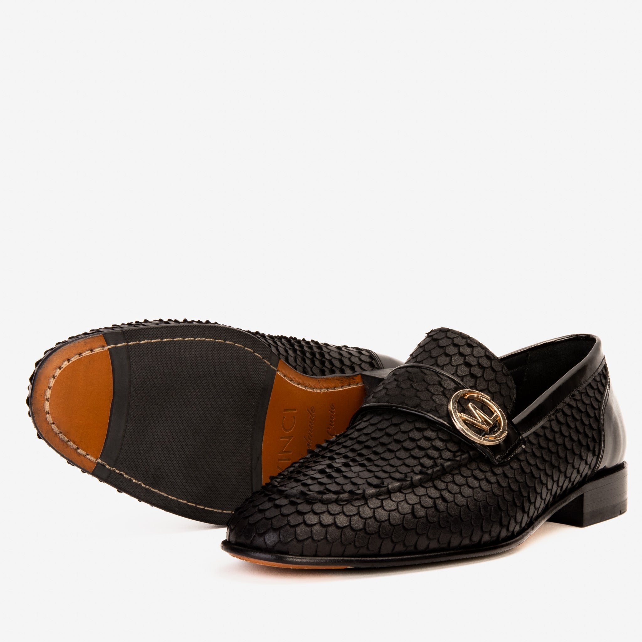 The Monarch Black Leather Dress Shoe - Vinci Leather
