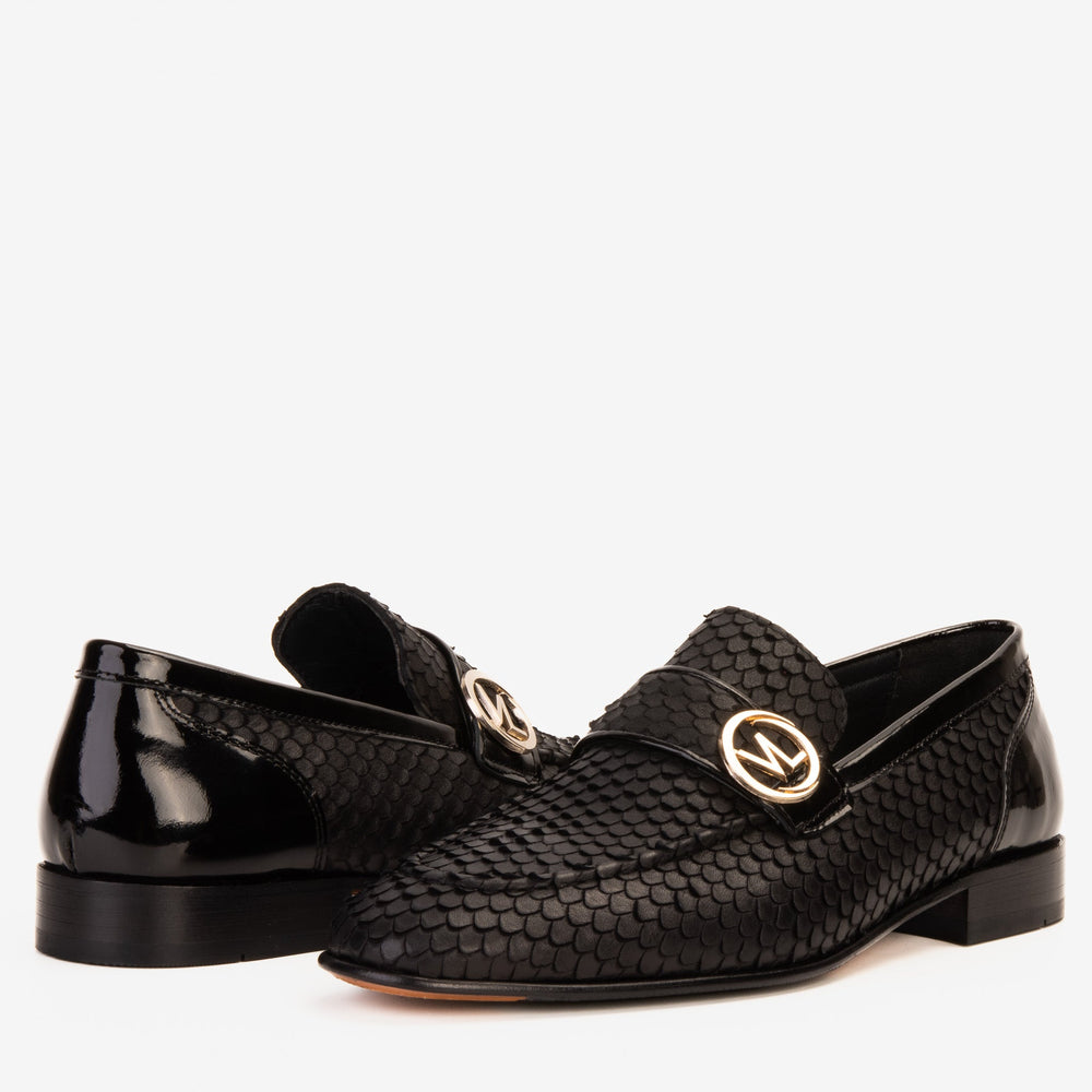 The Monarch Black Leather Dress Shoe - Vinci Leather