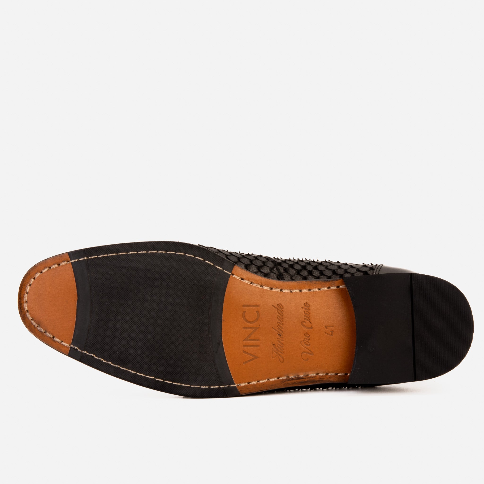 The Monarch Black Leather Dress Shoe - Vinci Leather