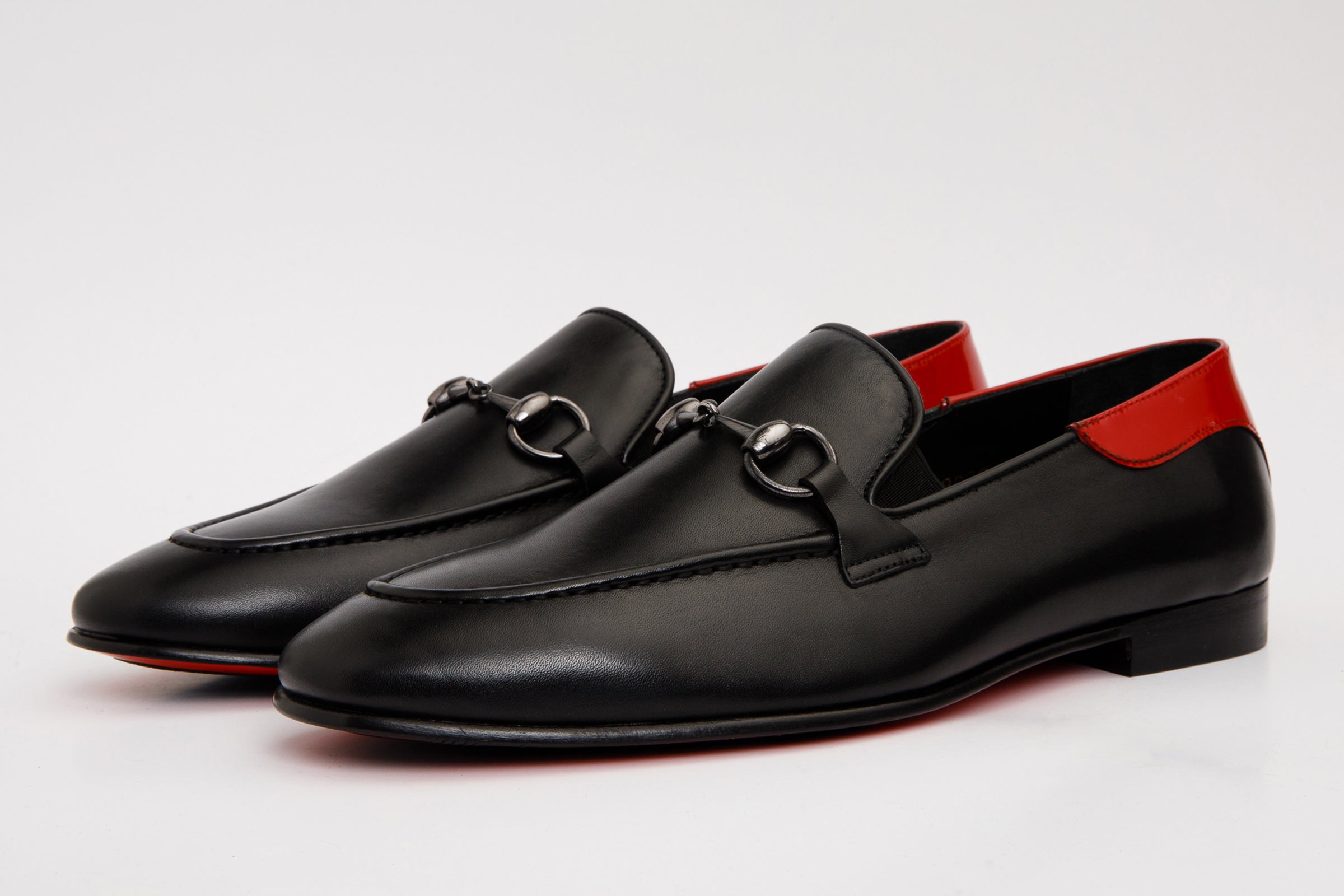 The Maratea Black Leather shoe Bit Loafer  Shoe - Vinci Leather