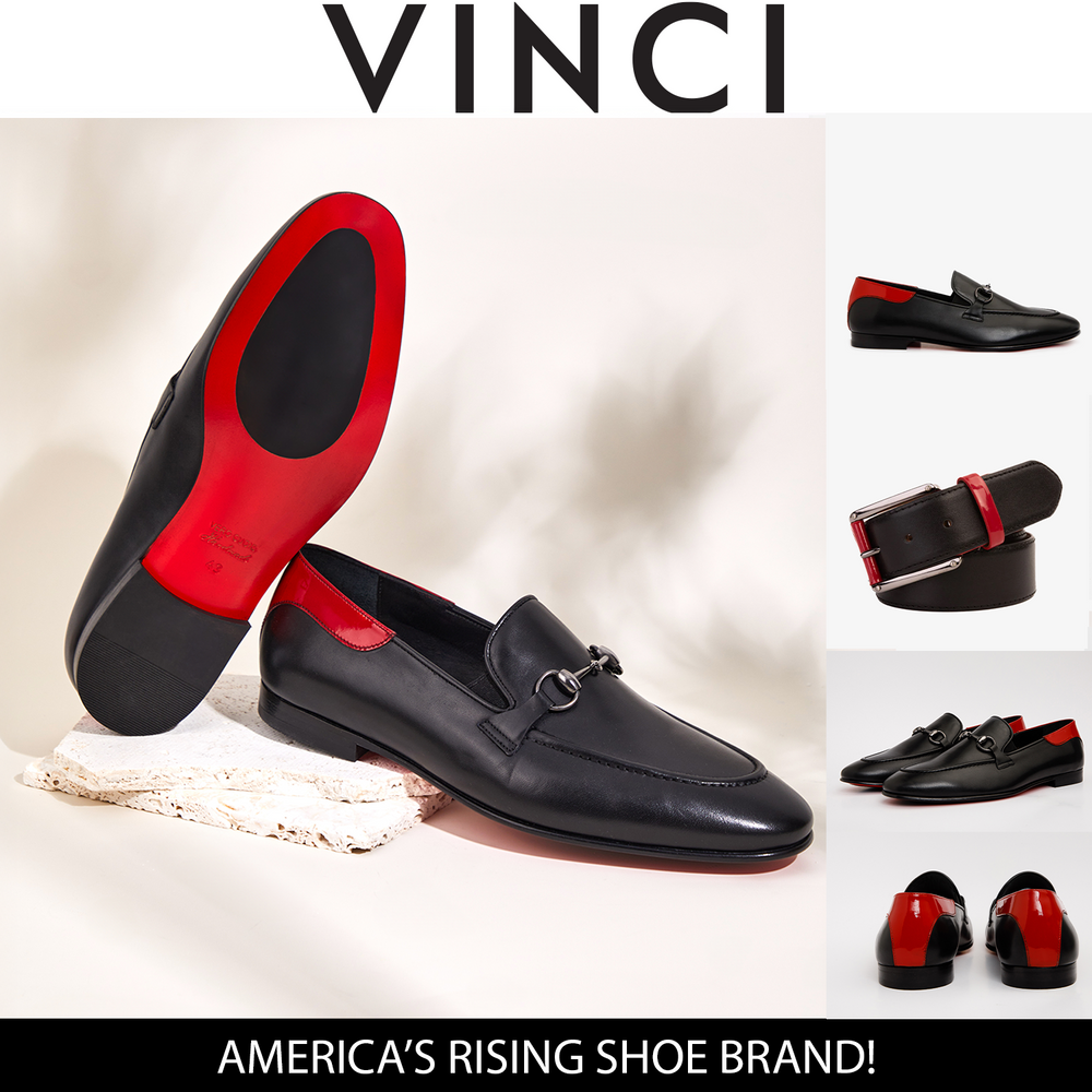 The Maratea Black Leather shoe Bit Loafer  Shoe - Vinci Leather