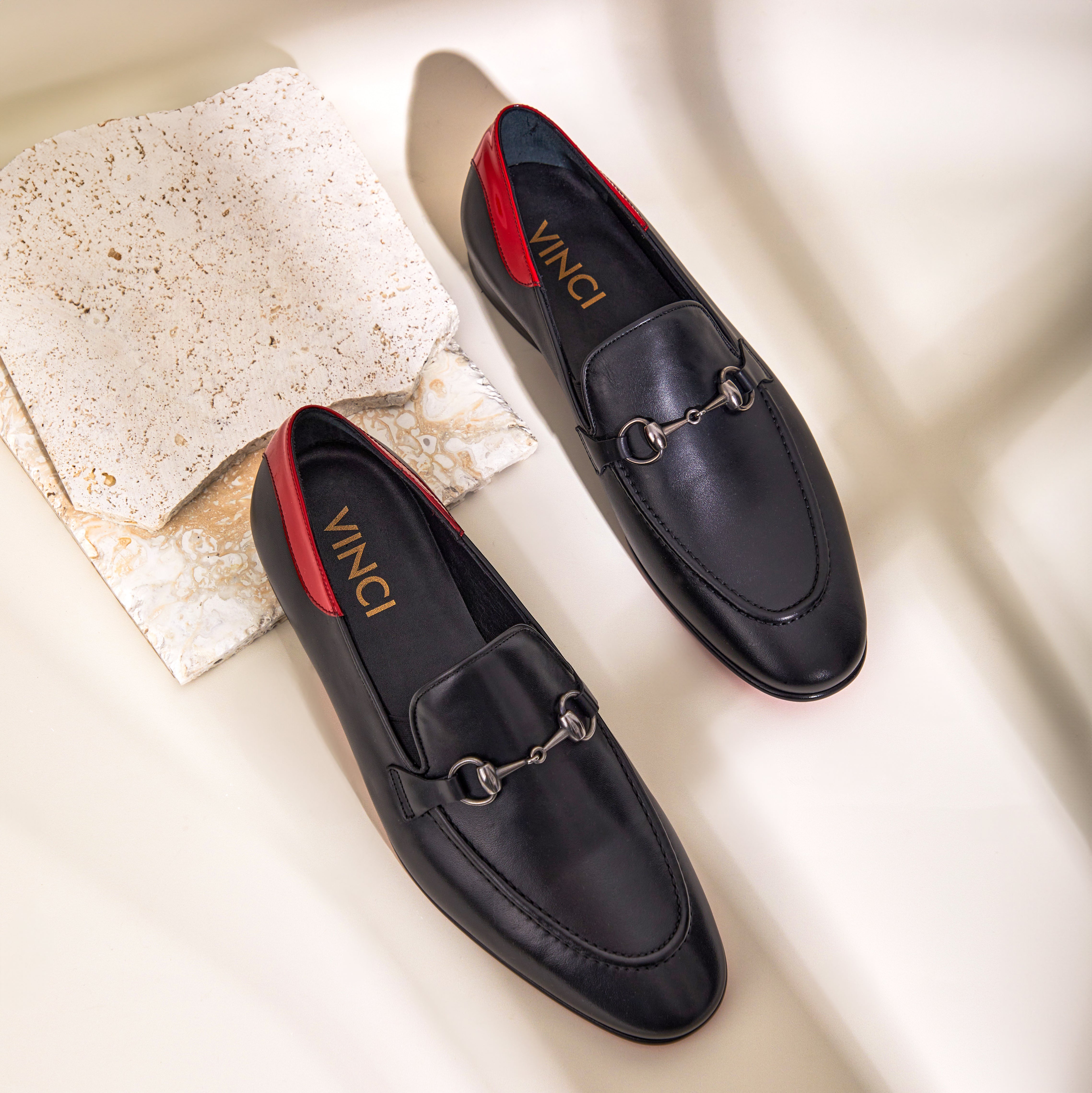 The Maratea Black Leather shoe Bit Loafer  Shoe - Vinci Leather