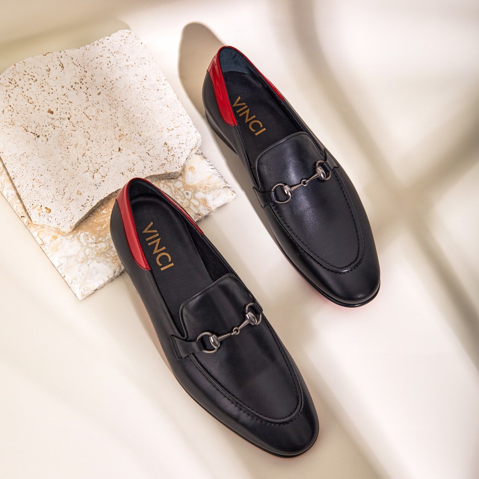 The Maratea Black Leather shoe Bit Loafer  Shoe - Vinci Leather