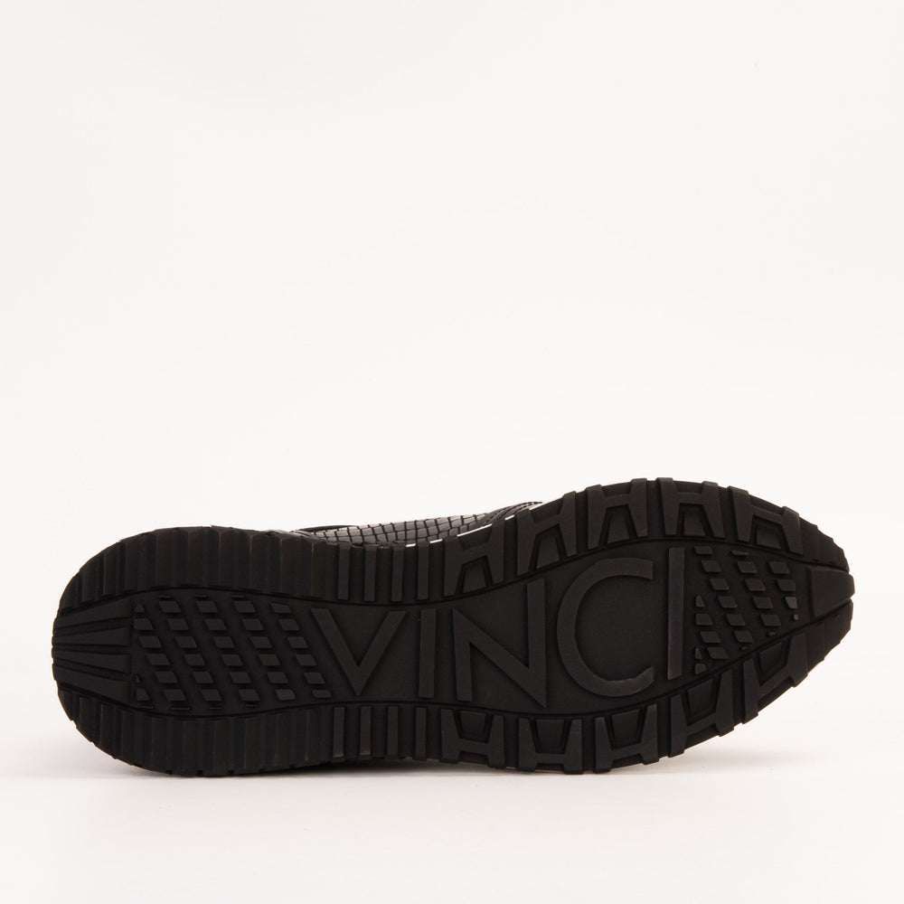 The Empire Black Leather Sneaker - Vinci Leather