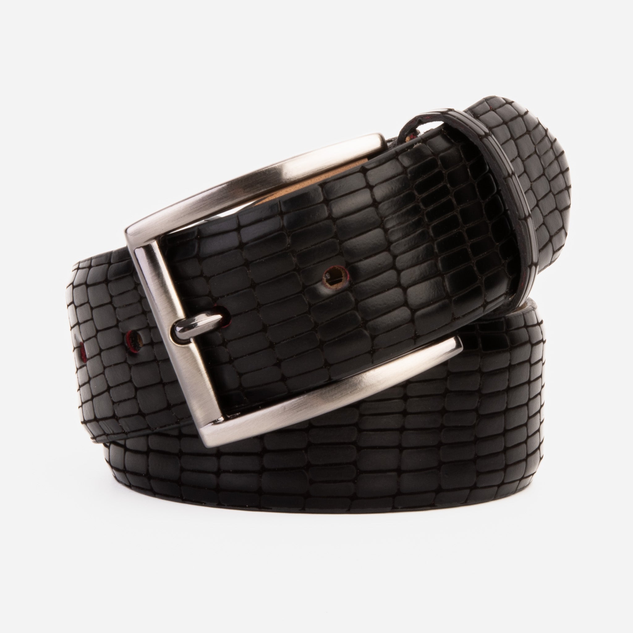 The Empire Black Leather Belt - Vinci Leather