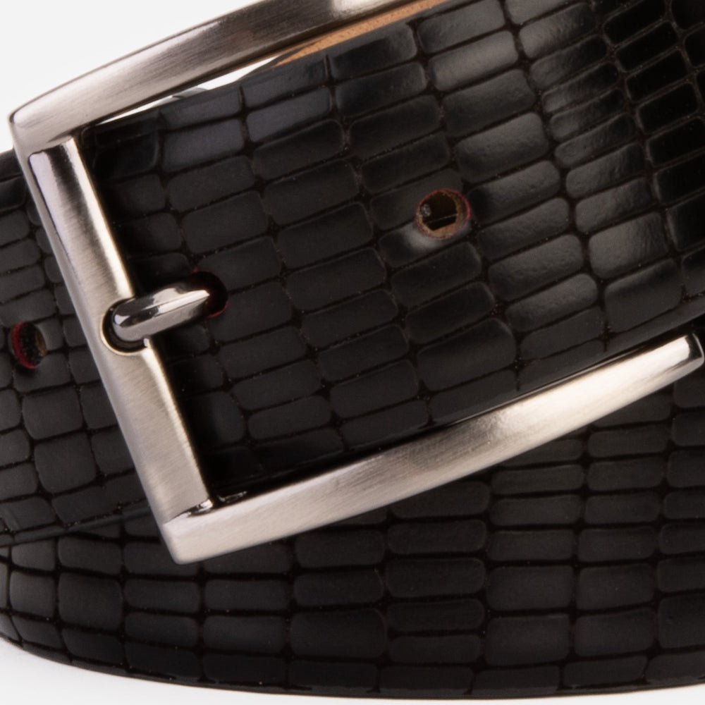 The Empire Black Leather Belt - Vinci Leather