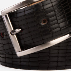 The Empire Black Leather Belt - Vinci Leather