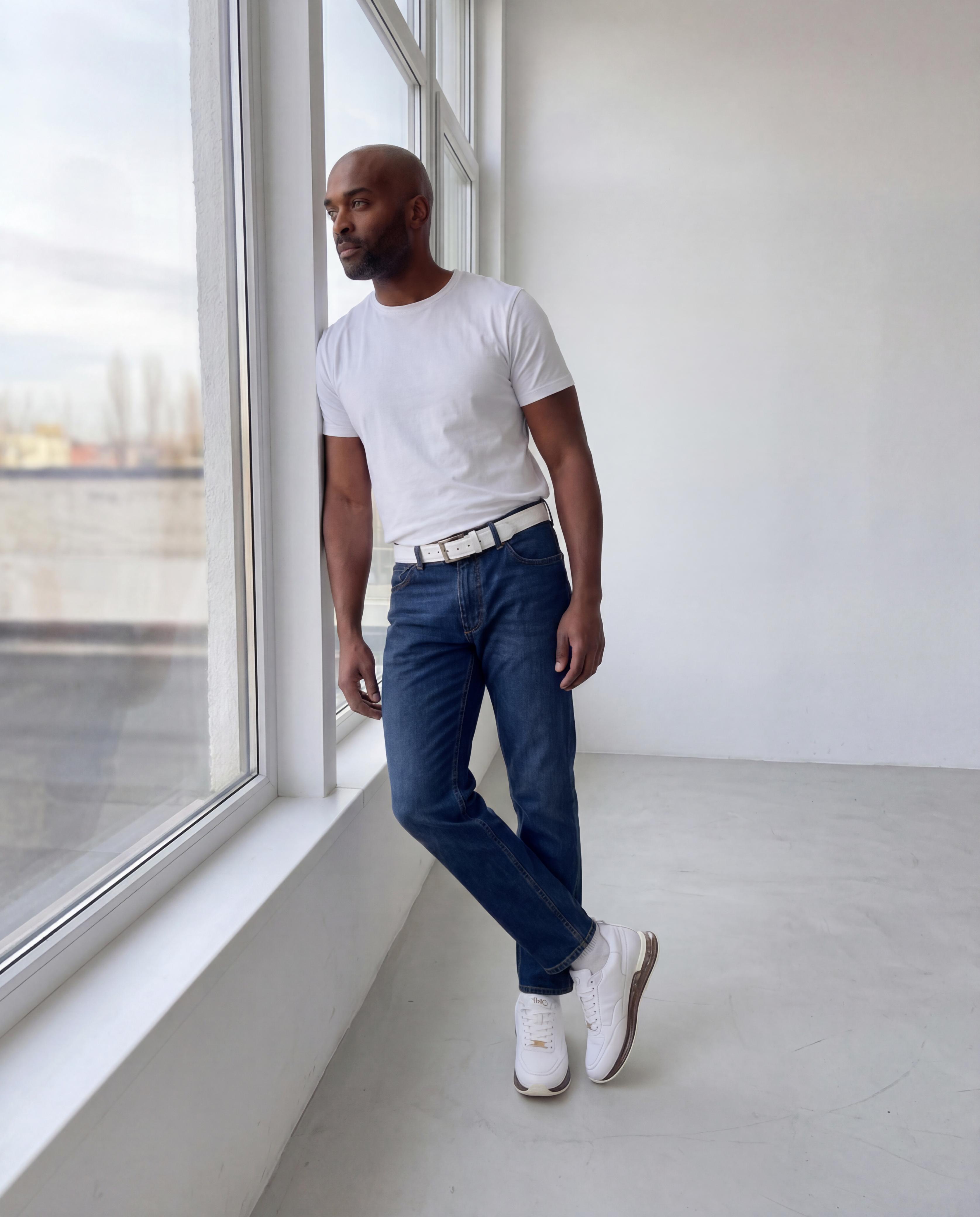 The Lexington White Sneaker - Vinci Leather