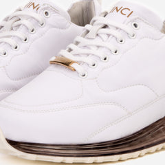 The Lexington White Sneaker - Vinci Leather