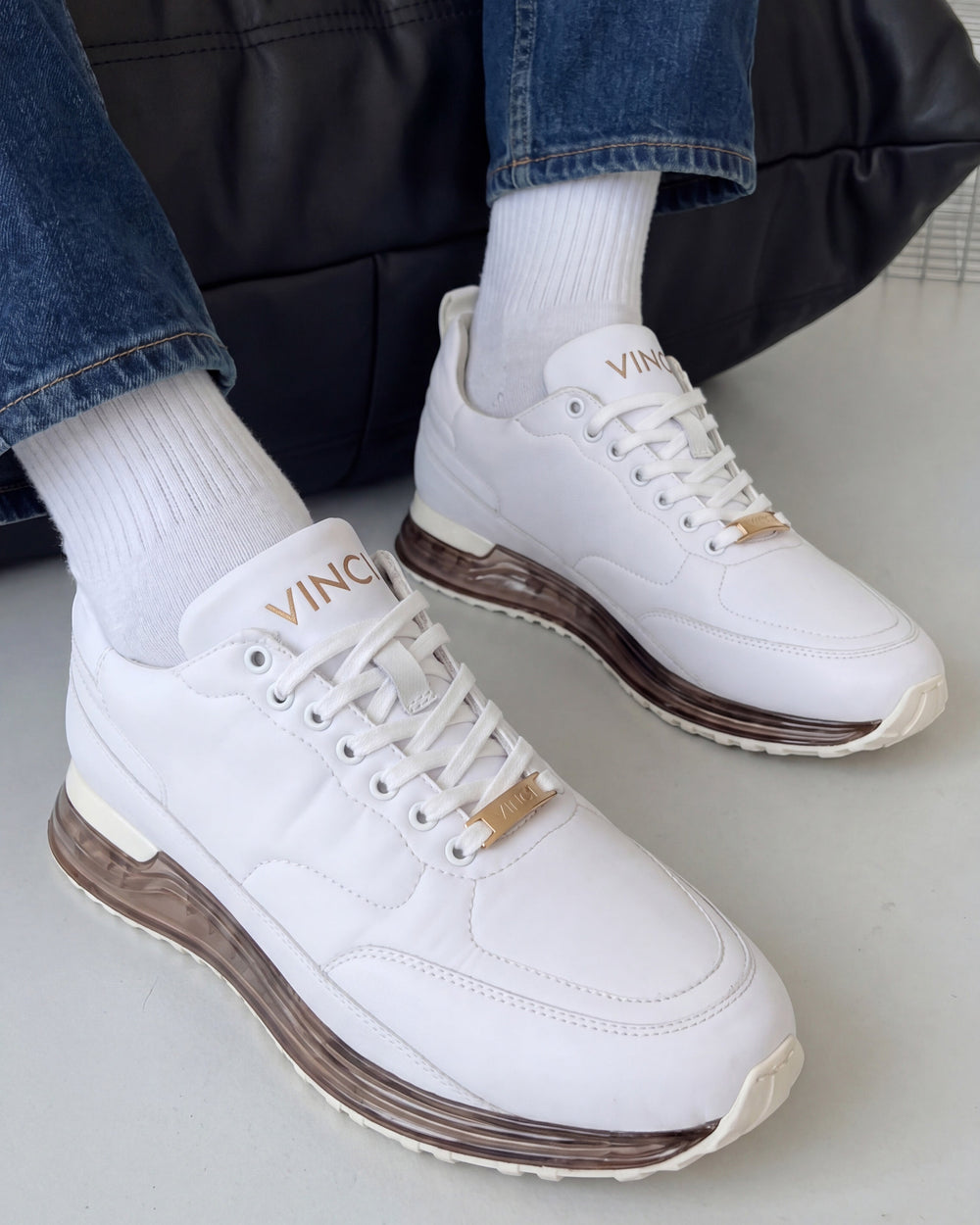 The Lexington White Sneaker - Vinci Leather