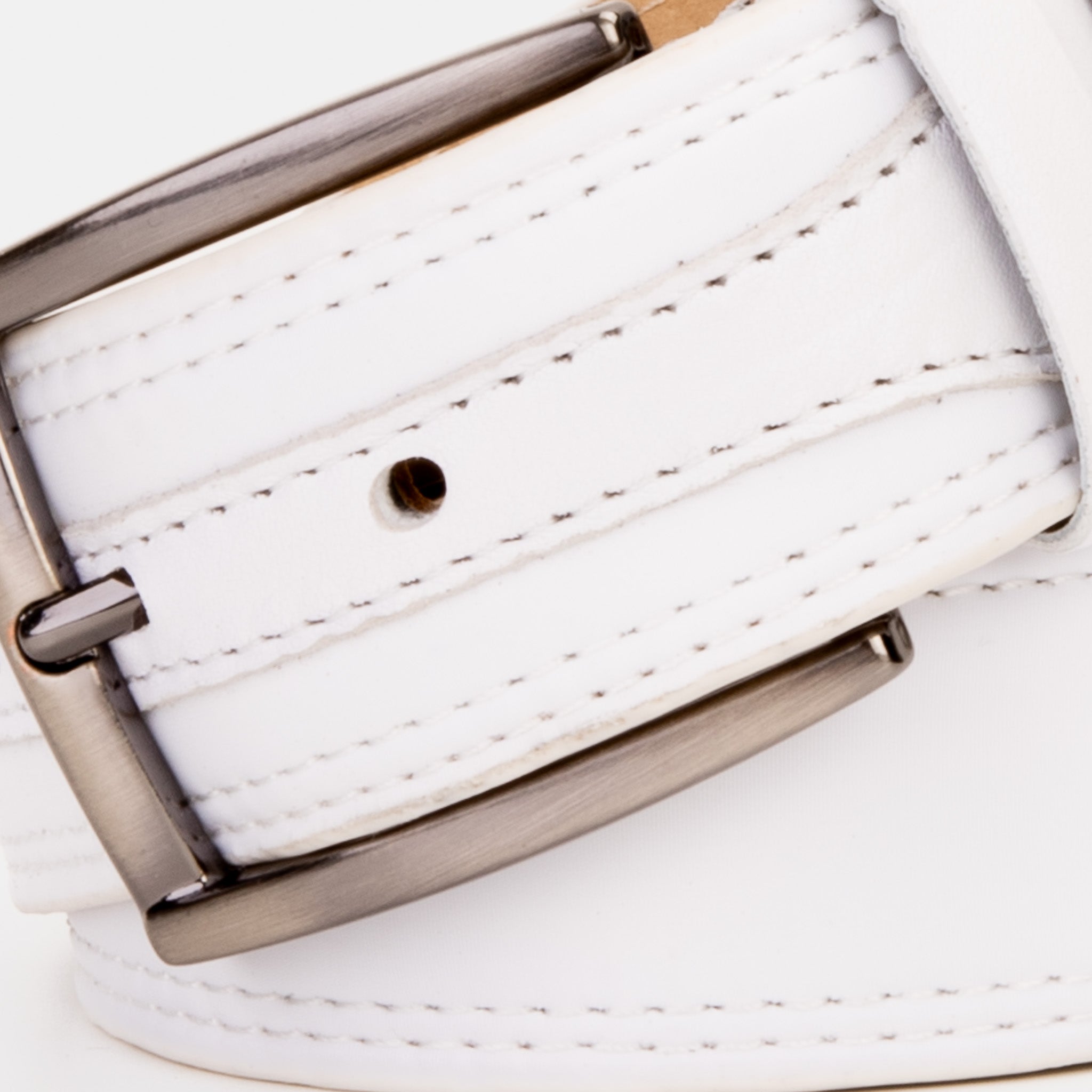 The Lexington White Leather Belt - Vinci Leather
