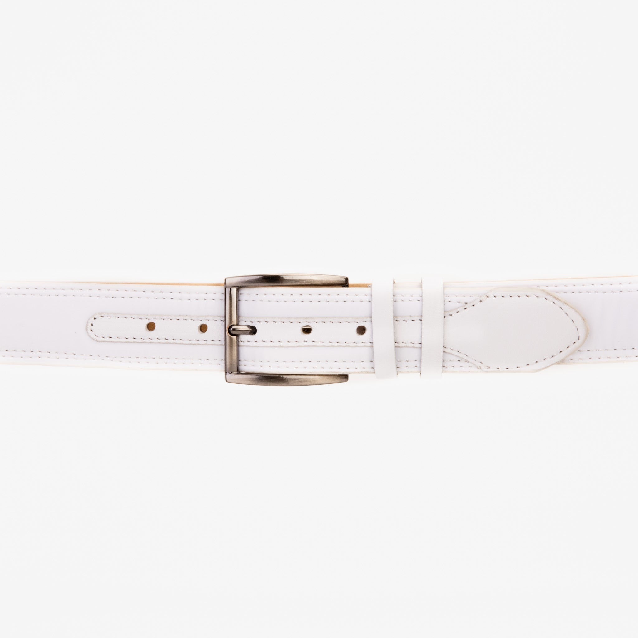 The Lexington White Leather Belt - Vinci Leather