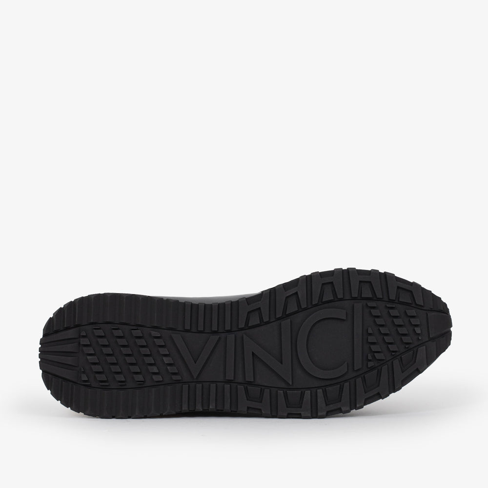 The Rialto Black Gold Leather Sneaker - Vinci Leather