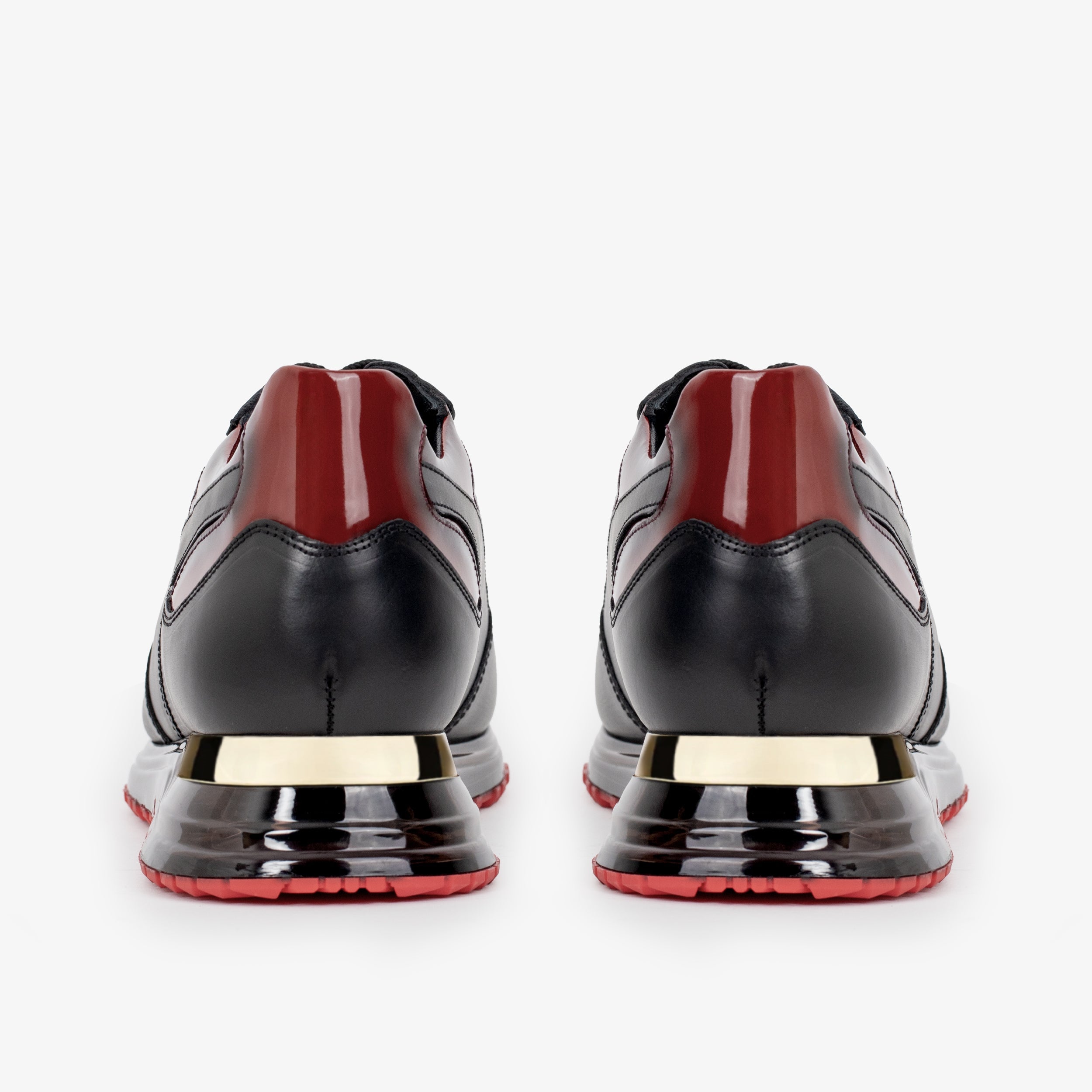The Rialto Black Red Patent Leather Sneaker - Vinci Leather
