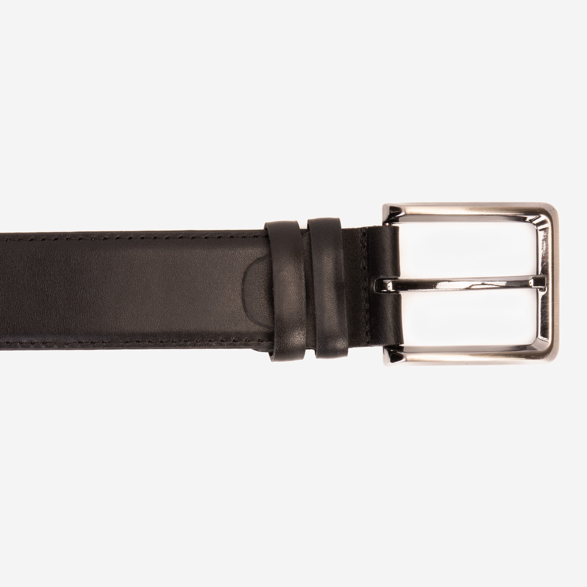 The Bogota Black Calfskin Belt - Vinci Leather