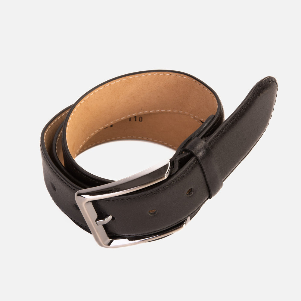 The Bogota Black Calfskin Belt - Vinci Leather
