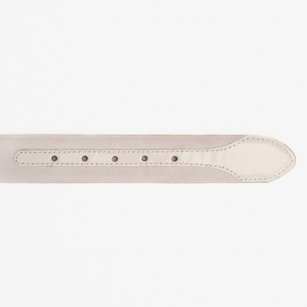 The Eugene White Gold Woven Leather Belt - Vinci Leather