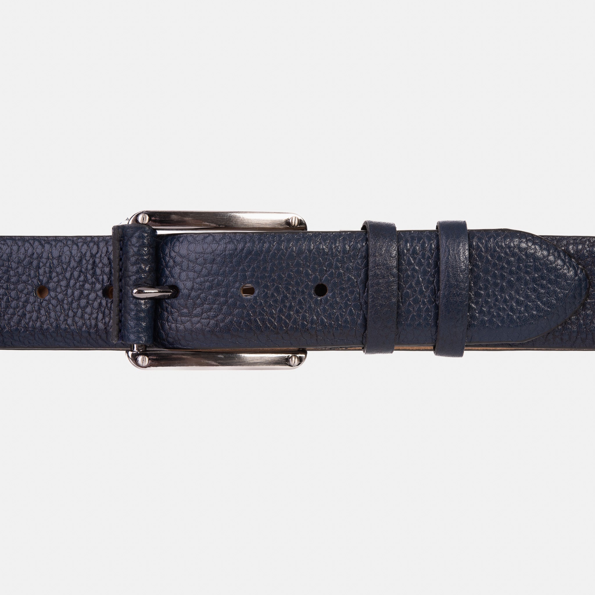The Draco Navy Calfskin Belt - Vinci Leather