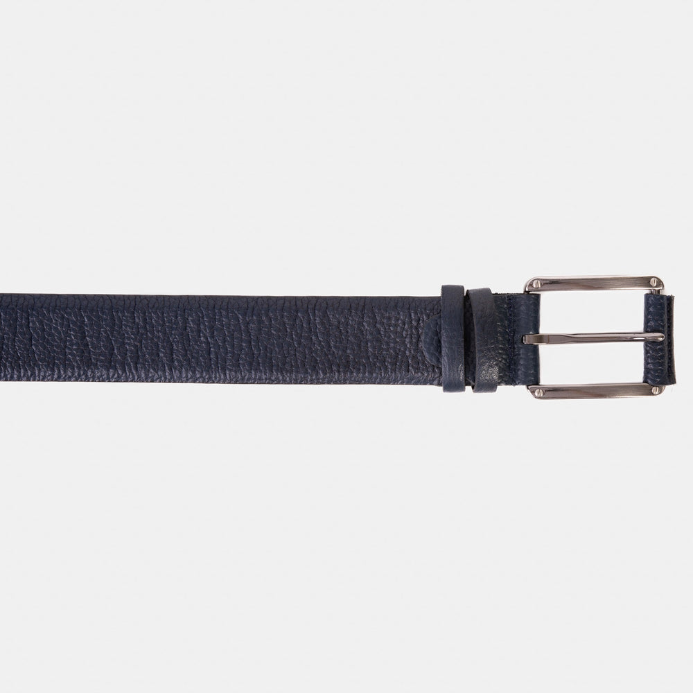 The Draco Navy Calfskin Belt - Vinci Leather