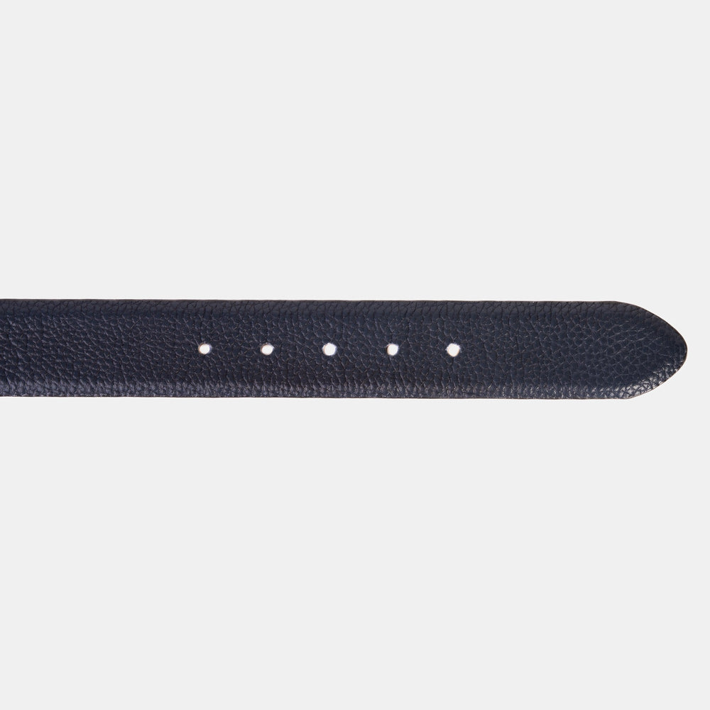 The Draco Navy Calfskin Belt - Vinci Leather