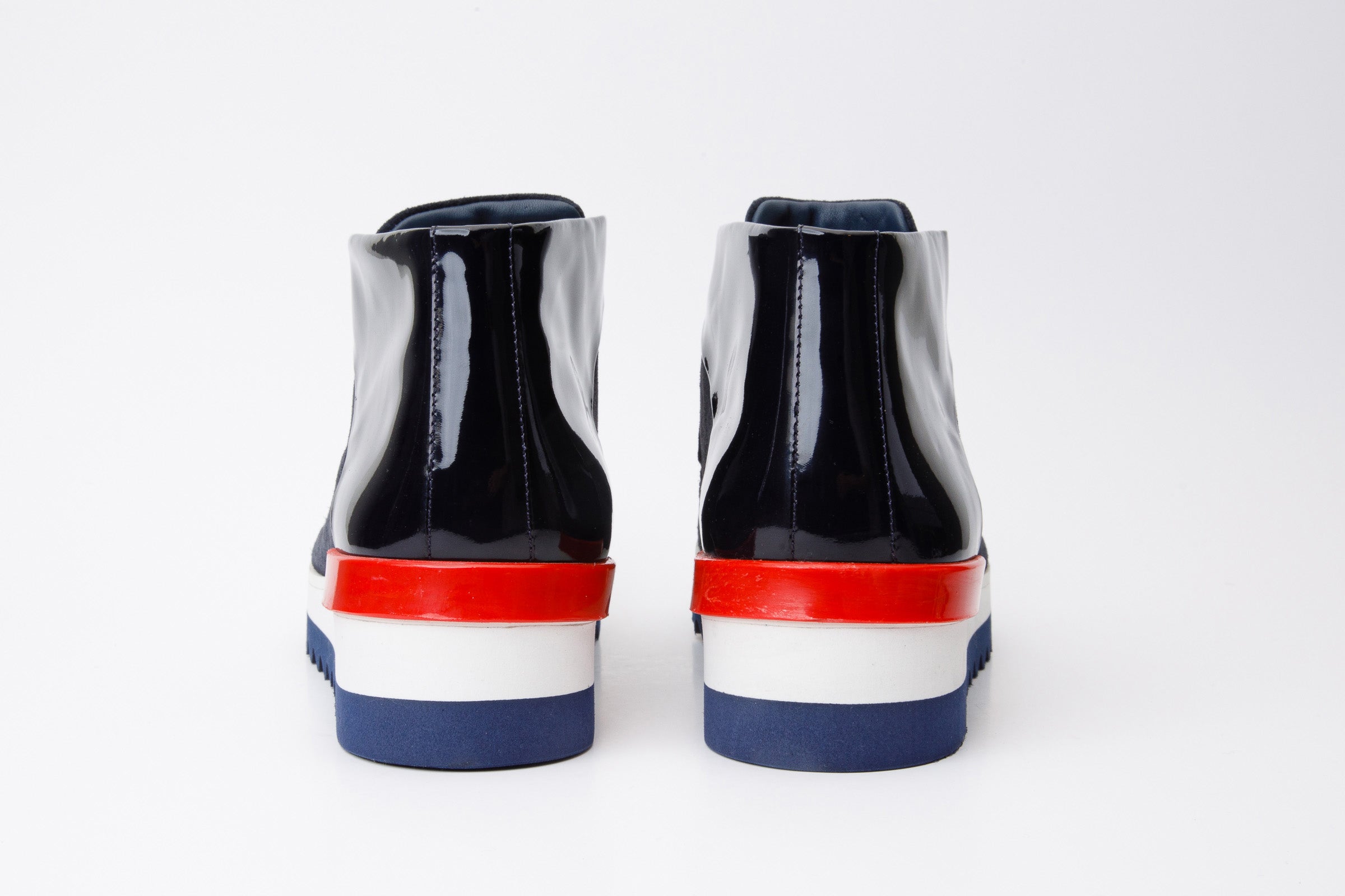 The Kagan Navy Blue Wingtip Chukka Sneaker Boot - Vinci Leather