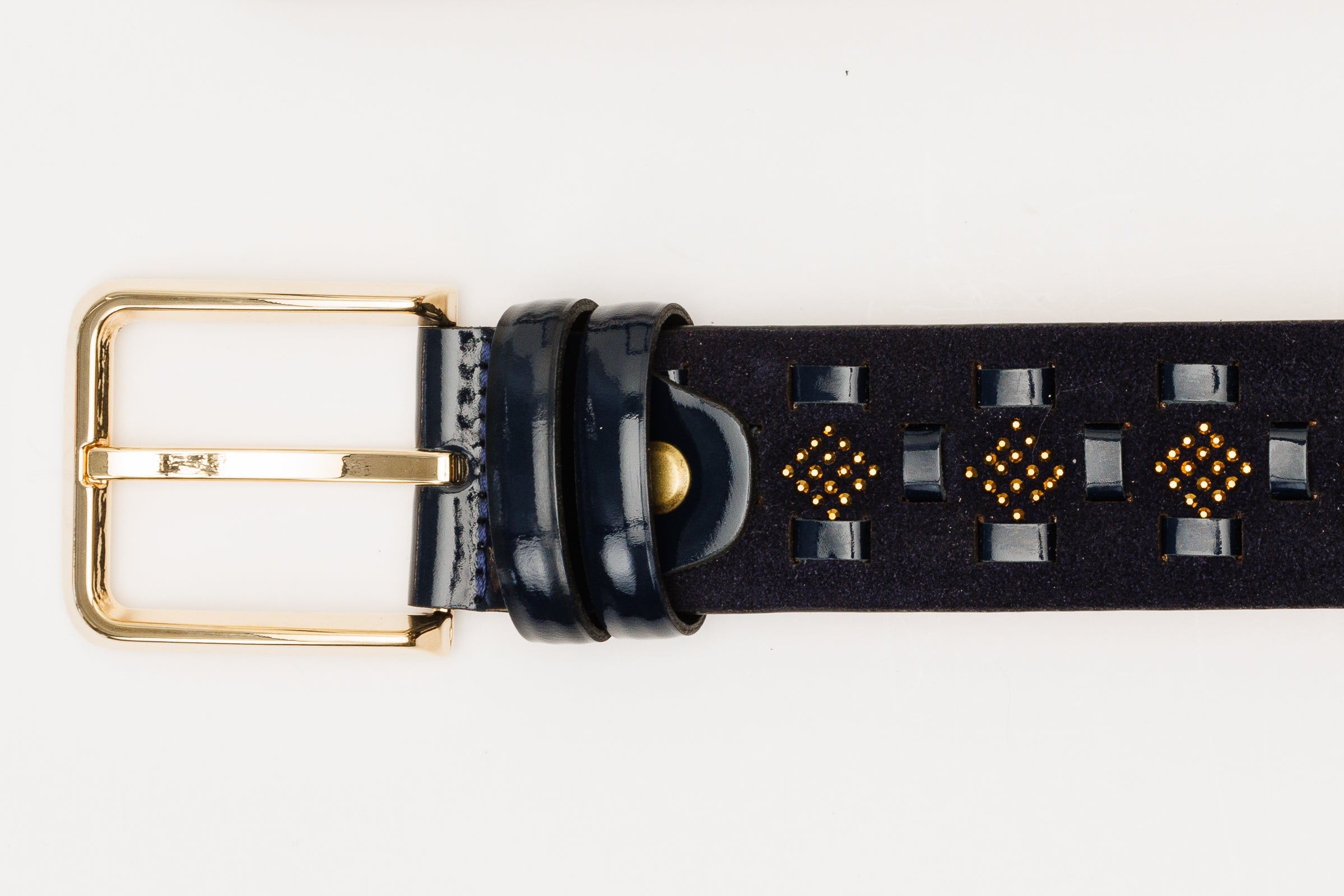 The Vicino Navy Leather Belt - Vinci Leather