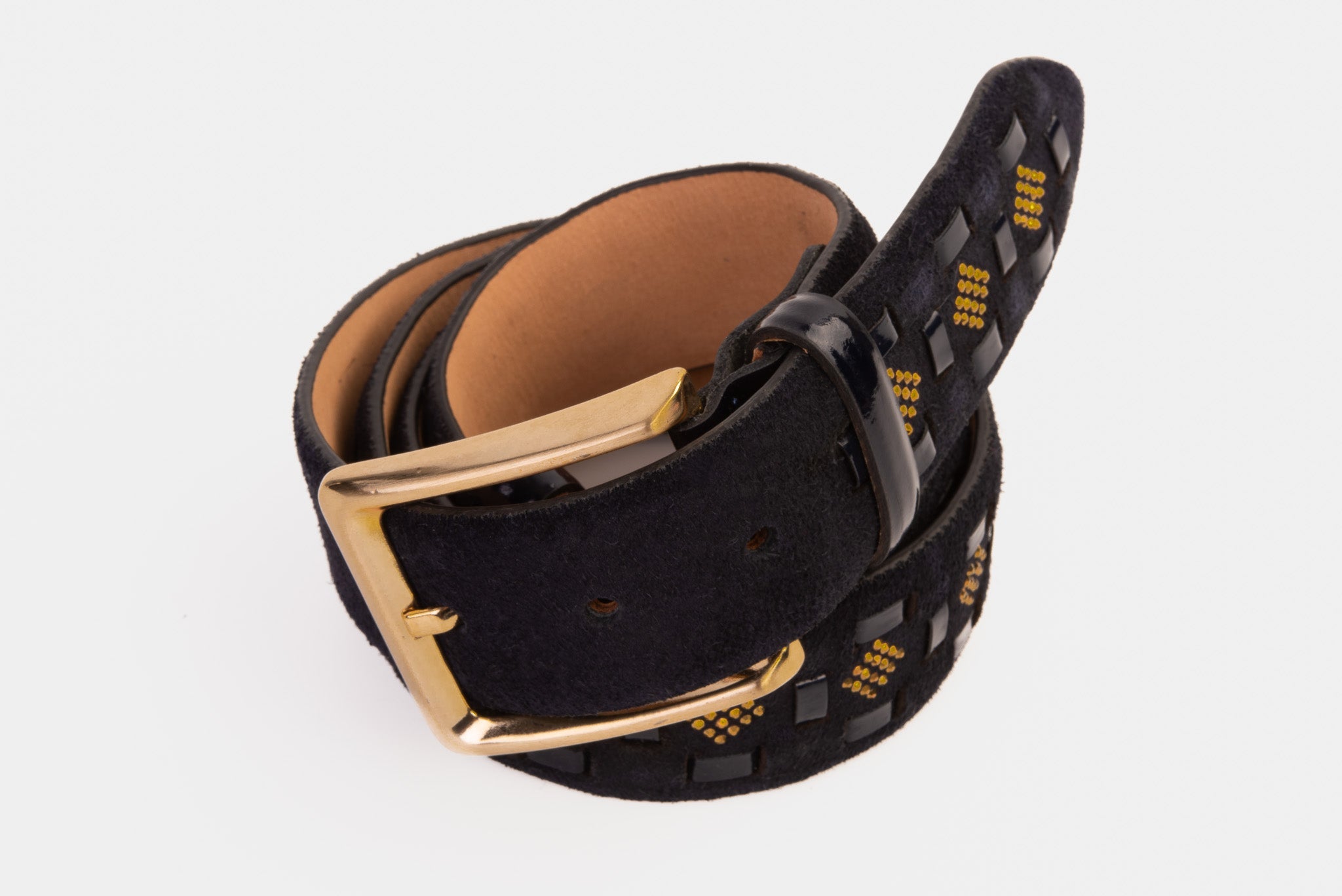 The Vicino Navy Leather Belt - Vinci Leather