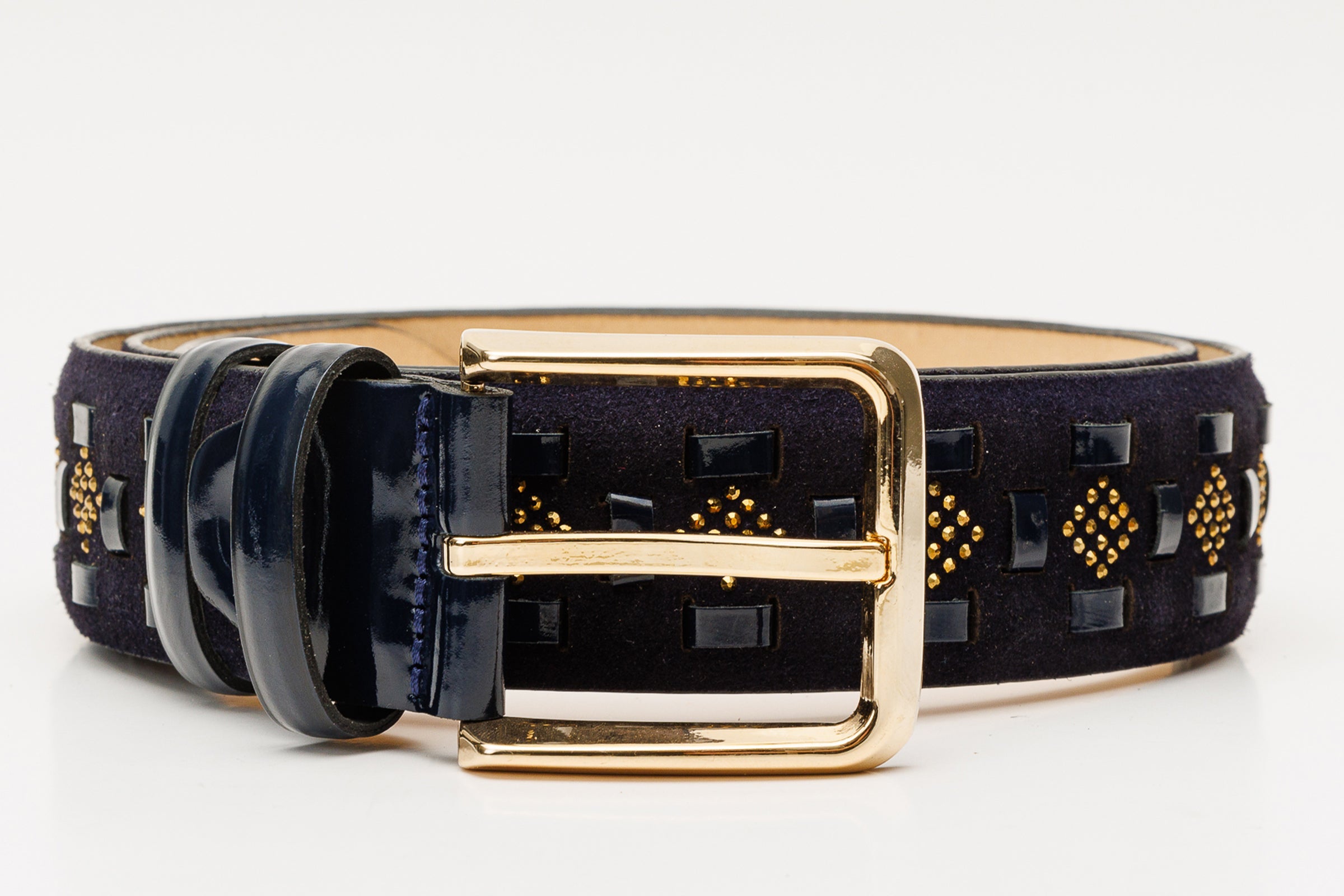 The Vicino Navy Leather Belt - Vinci Leather