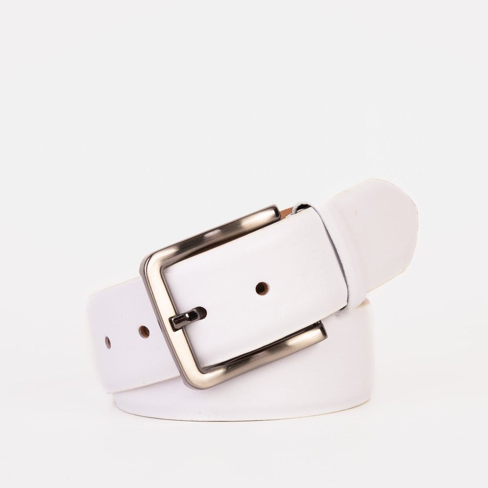 The Urgup White Calfskin Belt - Vinci Leather