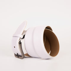 The Urgup White Calfskin Belt - Vinci Leather