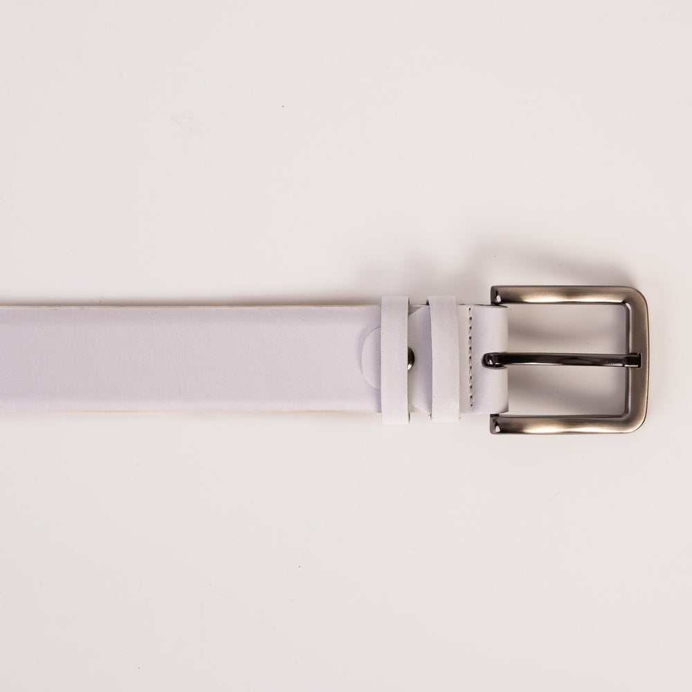 The Urgup White Calfskin Belt - Vinci Leather