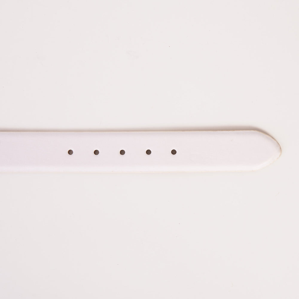 The Urgup White Calfskin Belt - Vinci Leather
