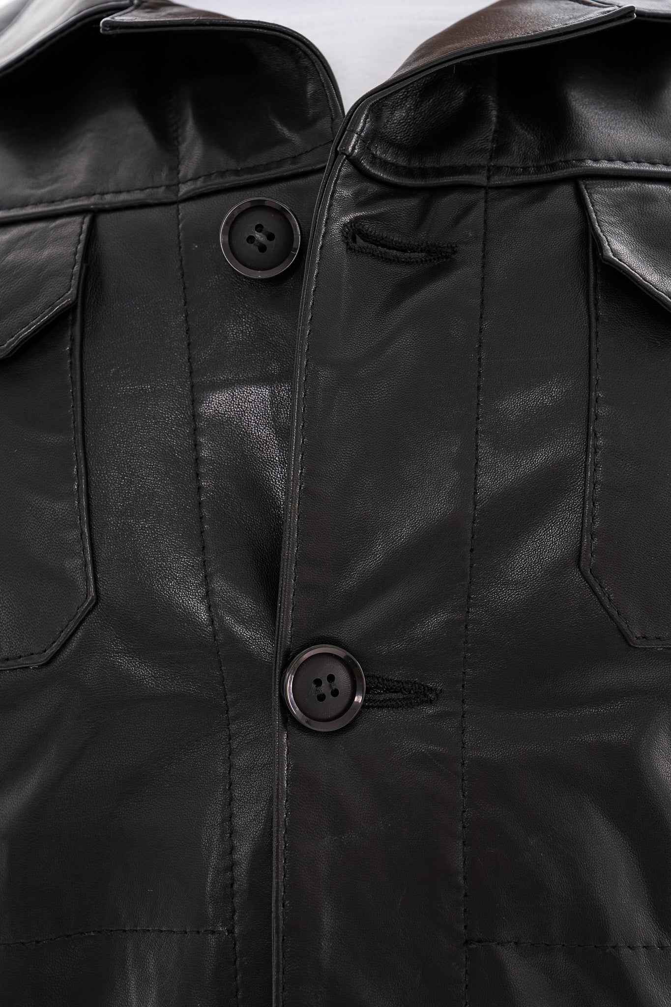 The Azzuro Black Leather Jacket - Vinci Leather