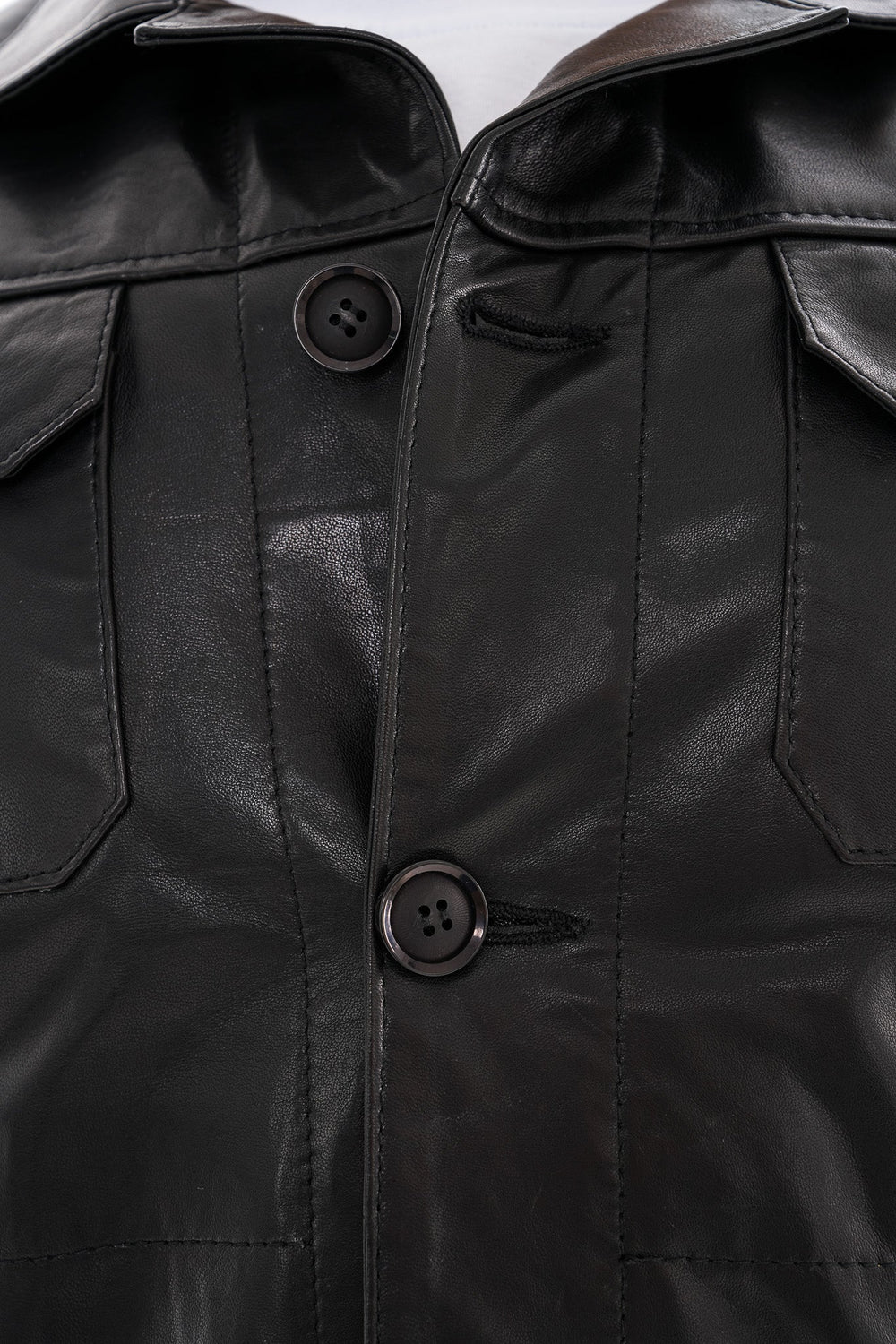 The Azzuro Black Leather Jacket - Vinci Leather